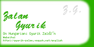 zalan gyurik business card